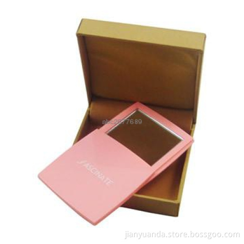 Fashion square plastic pocket mirror with slide cover